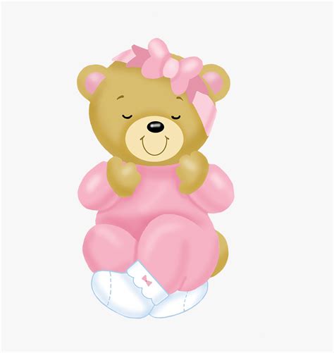 Baby Teddy Bear Pink Cartoon Free Transparent Clipart Clipartkey