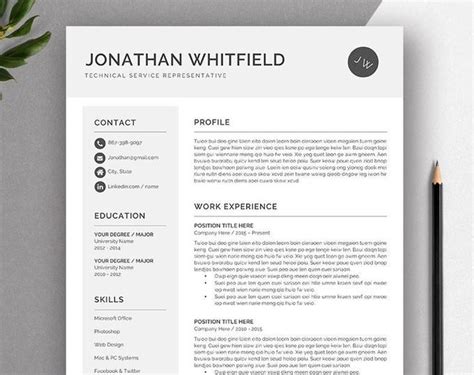 How to present your contact information. Project manager resume template for Word Professional ...