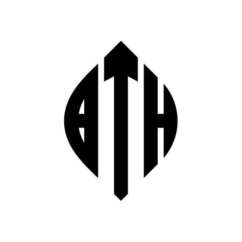 Diseño De Logotipo De Letra De Círculo Bth Con Forma De Círculo Y