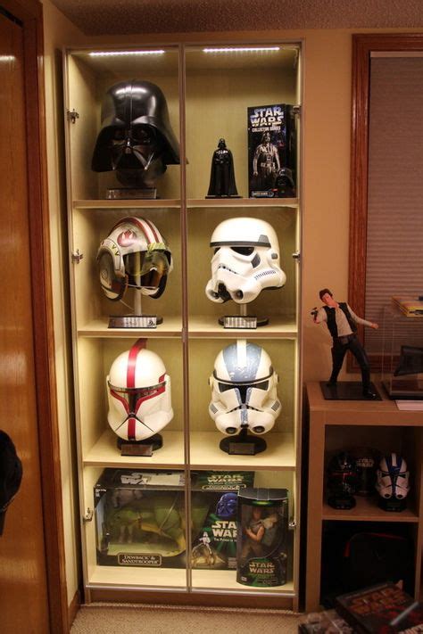 Billy Bookcase Star Wars Helmet Display Star Wars Man Cave Star Wars