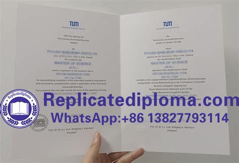 Buy Fake Technical University Of Munich Diploma Order Tum Urkunde