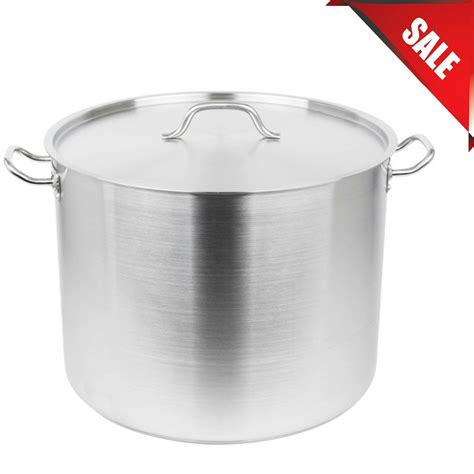 60 Qt Heavy Duty Stainless Steel Cooking Aluminum Clad Stock Pots With