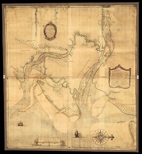 1860 Civil War Map Of Savannah Ga The Map Shows The Rivers And