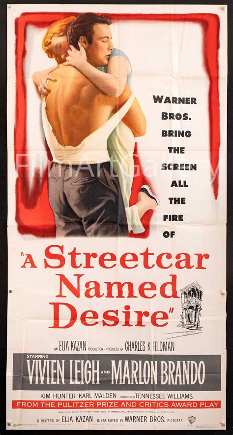 A Streetcar Named Desire Movie Poster 1951 3 Sheet 41x81