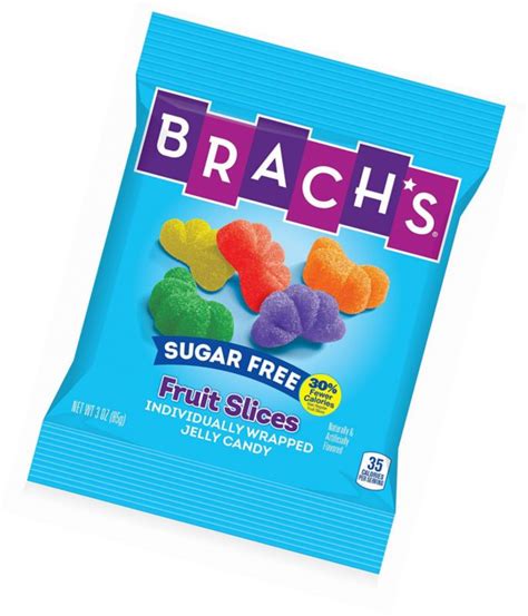Brachs Sugar Free Fruit Slices Gummy Candy 3 Ounce Bag Pack Of 12