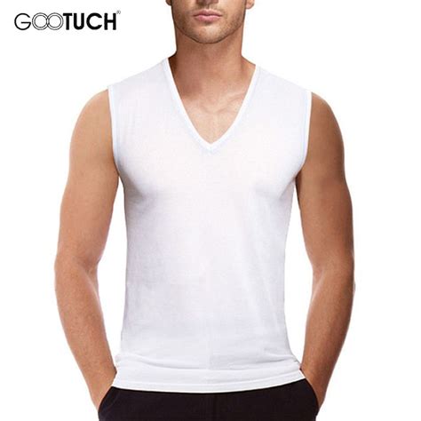 2020 Mens Undershirts White Sleeveless Shirt V Neck Underwear