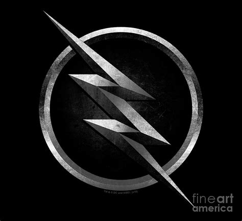 The Flash Dc Zoom Logo Bw Chrome Digital Art By Edith Braim Pixels