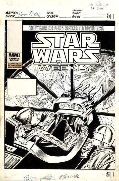 Star Wars Weekly 108 Cover By Carmine Infantino Comic Art Comic Book