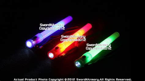 Pack Of 3 Led Survival Flashlight Glow Sticks 4 Light