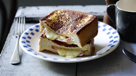french toast with ham and cheddar recipe bbc food