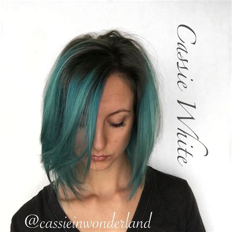 Lovely Teal Hair With A A Dark Root Cassieinwonderland