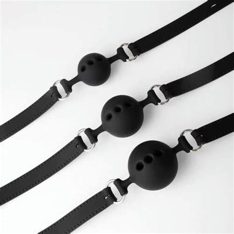 silicone open mouth ball gag bondage restraints breathable harness strap bdsm ebay