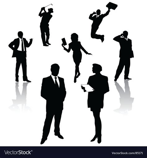 Silhouette Of Business People Royalty Free Vector Image