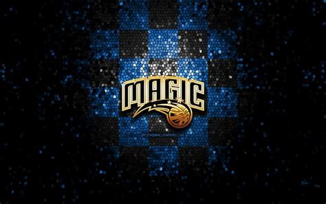 Download Wallpapers Orlando Magic Glitter Logo Nba Blue Black