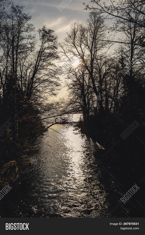 Dark River Flowing Image And Photo Free Trial Bigstock