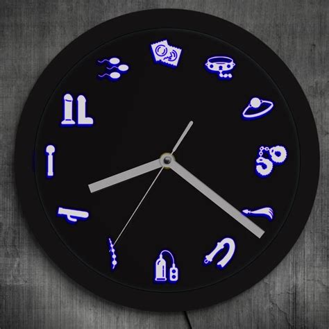 Adult Shop Business Neon Sign Wall Clock Sex Products Supplies Acrylic Led Edge Lit Mature Sex
