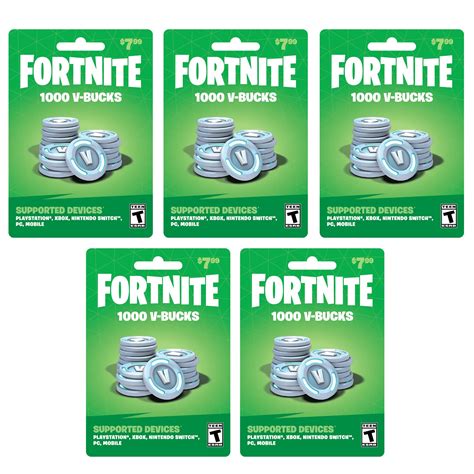 Maybe you would like to learn more about one of these? Fortnite 5,000 V-Bucks, (5 x $7.99 Cards) $39.95 Physical Cards, Gearbox - Walmart.com in 2021 ...