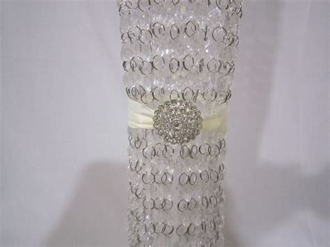 Glam Wedding Centerpiece Tall Crystal Centerpiece Glass Etsy