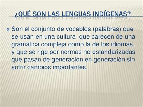 Las Lenguas Indigenas