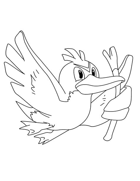 Fearow Pokemon Coloring Page For Kids Free Pokemon Printable Coloring