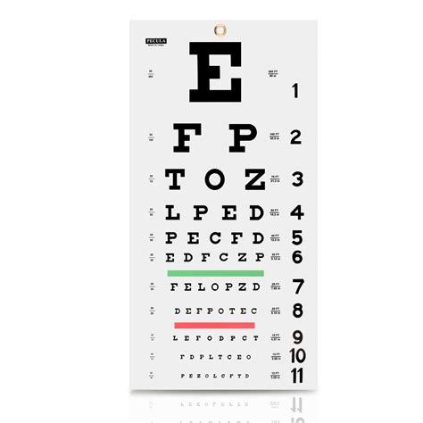 Buy Eye Chart Snellen Eye Chart Wall Chart Eye Charts For Eye Exams 20 Feet 11 X 22 In Elite
