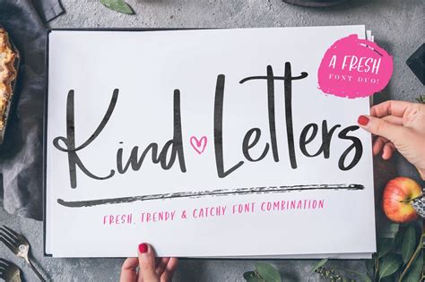 Kind Letters Font Duo Script Fonts Creative Market