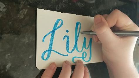 Lily Modern Calligraphy Name Real Time Lettering Youtube
