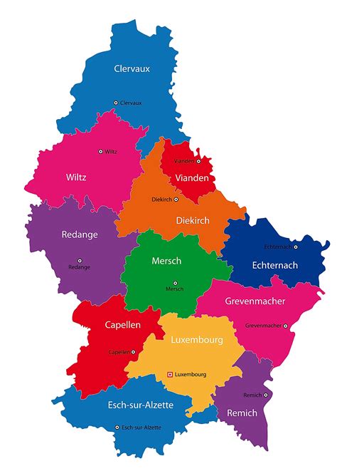 Luxembourg Cantons Map Ontheworldmap The Best Porn Website