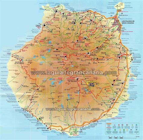 Mapa De Gran Canaria Islas Canarias