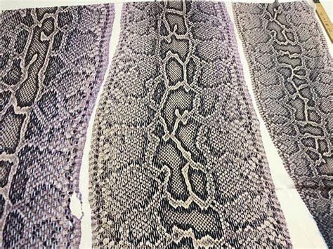 Snakeskin Silk Fabrichaute Couture Fabricpurple Snake Silk Etsy