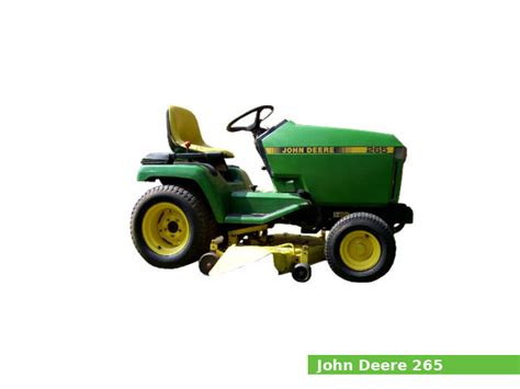 John Deere 265 Lawn Tractor Specs And Service Data