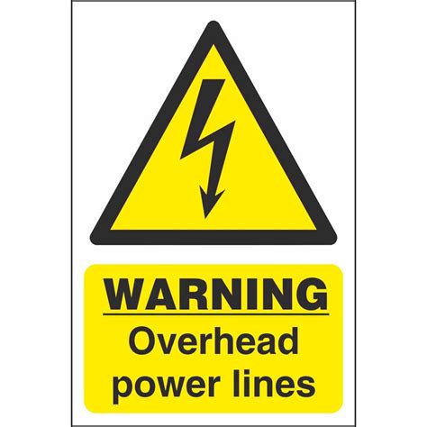 Overhead Power Lines Warning Signs Electrical Hazard Safety Signs
