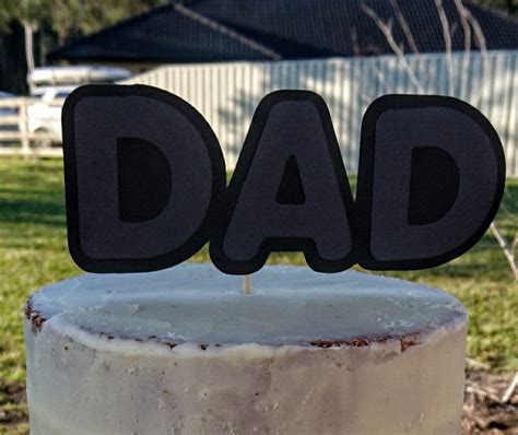 Dad Cake Topper Fathers Day Cake Topper Dad Birthday Cake Etsy