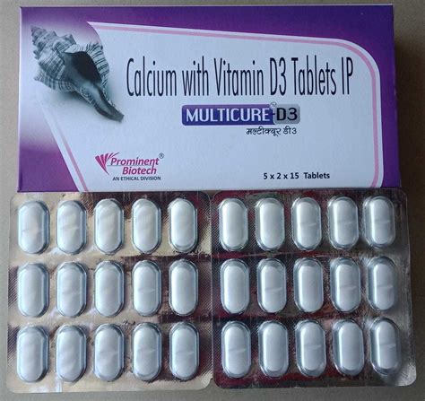 Calcium Carbonate 1250 Mg Eq To Elemental Calcium 500 Mg And Vitamin D3