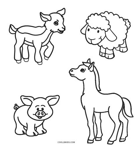 Printable Farm Animals Coloring Pages Printable Blank World