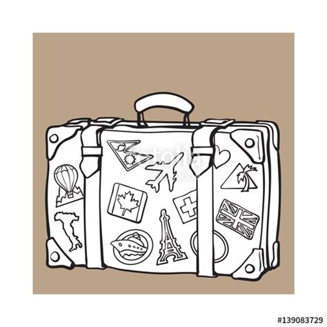 Today i talk about creating coloring book pages from your snapshots using photoshop and a wacom drawing tablet. Suitcase Drawing at GetDrawings | Free download