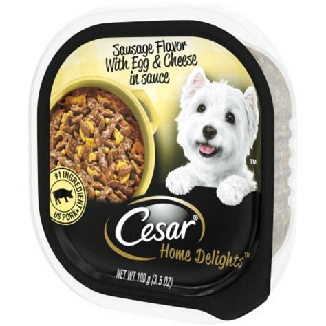Cesar Home Delights Sausage Flavor With Egg And Cheese Wet Dog Food 35