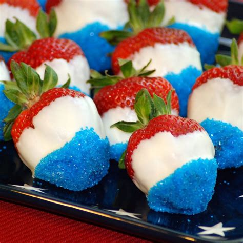 Red White And Blue Berries 4th Of July Desserts Chocolate Dipped