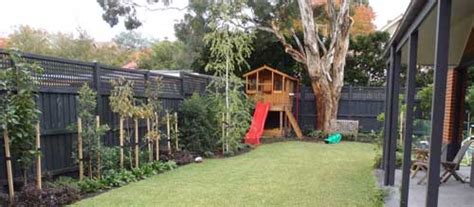 Black fencing contrasts beautifully with green and gold foliage. Tips painting fence panels and palings