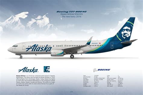 Boeing 737 800ng N563as Alaska Airlines New Livery 2016