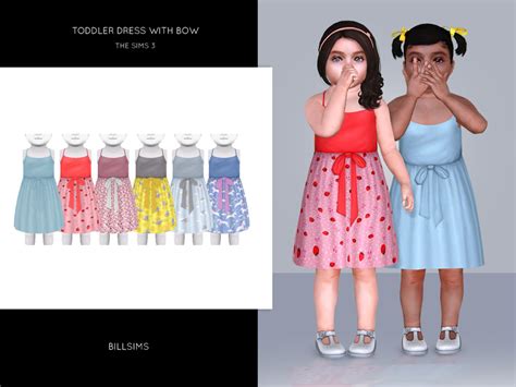 The Sims Resource Toddler Dress With Bow