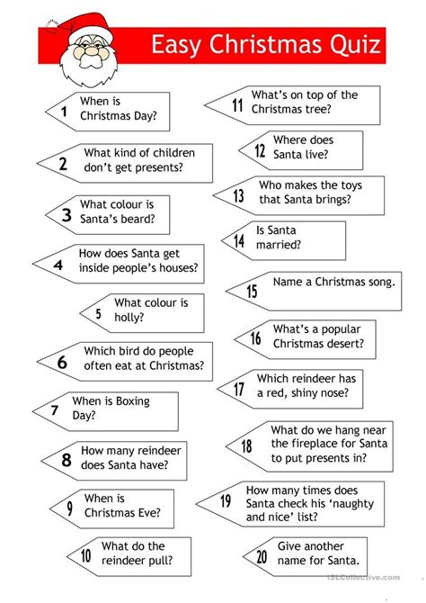 Quiz Easy Xmas Quiz Christmas Quiz Christmas Worksheets Christmas