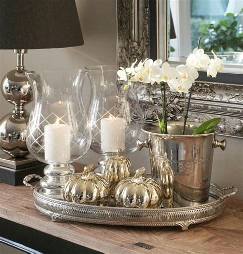 Pin By Mylifestyle On Home Decoration Silver Tray Decor Table Decor