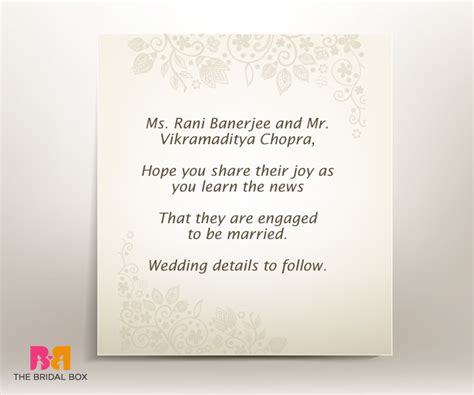 But here are a few things to think about as you announce your engagement 7 Well-Put Engagement Invitation Quotes