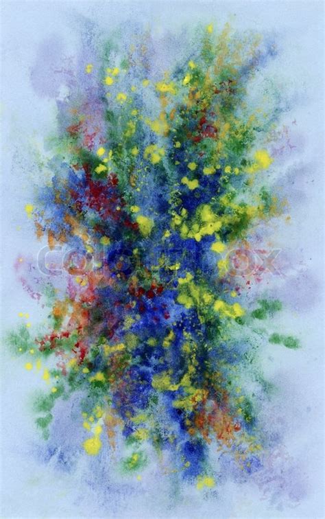 Abstract Background Watercolor Beautiful Hand Painted On