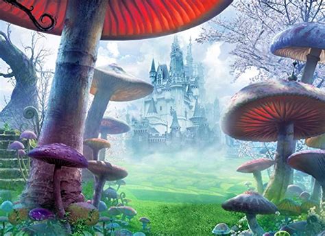 Alice In Wonderland Photo Backdrop Fantasy Forest Castle
