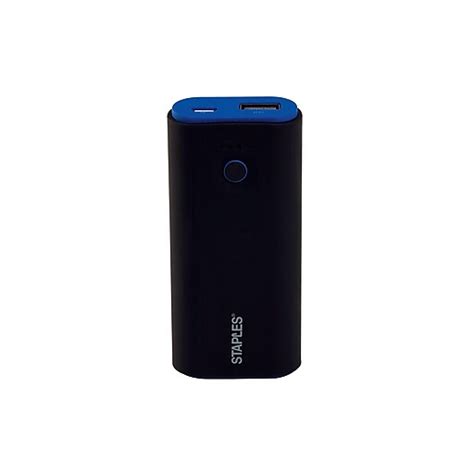 Staples Rechargeable Power Bank 5200 Mah 21 Amp Black At Staples