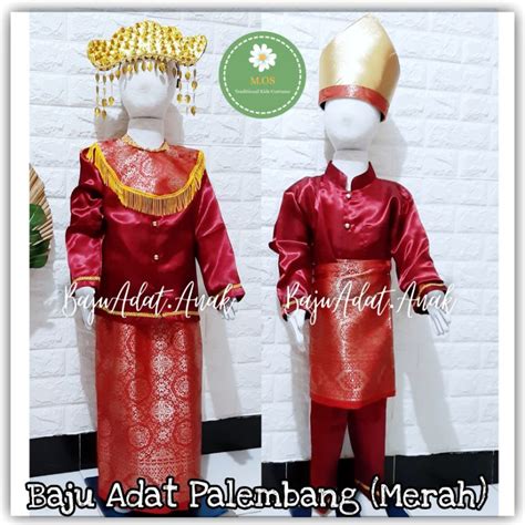 Jual Baju Adat Palembang Baju Tradisional Palembang Anak Tk Shopee