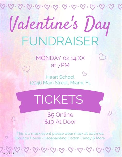 Valentines Day Fundraiser Flyer Template Postermywall