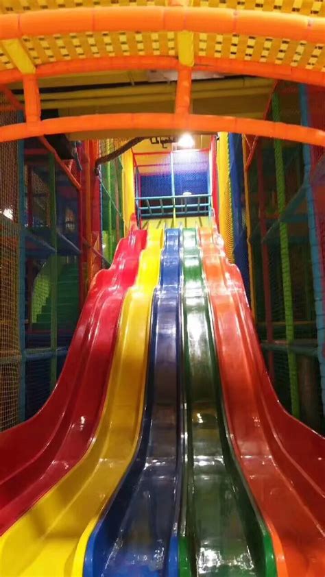 Customization Indoor Playground Park Crazy Plastic Slide Equipment High